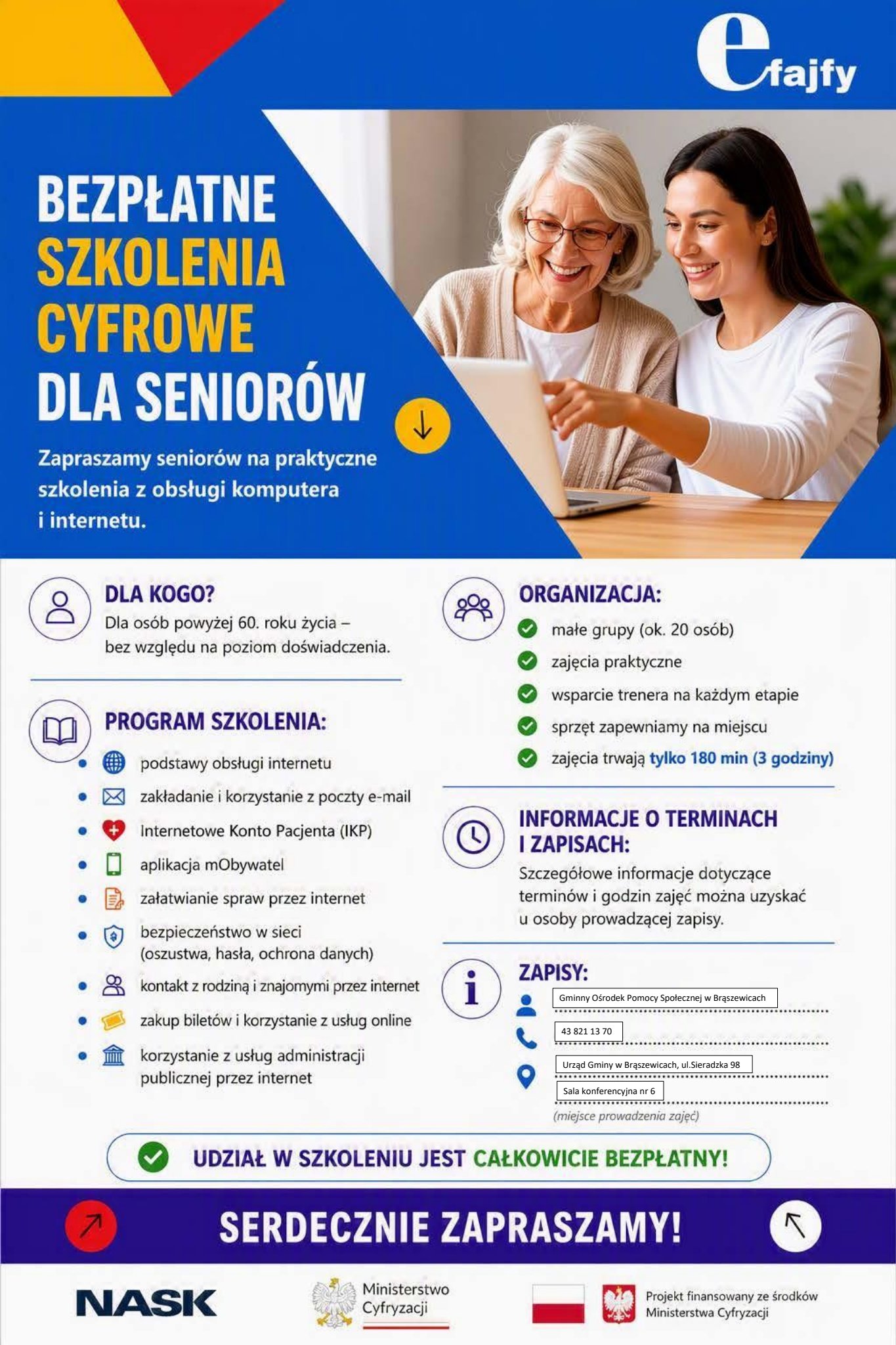 szkolenie dla seniorów