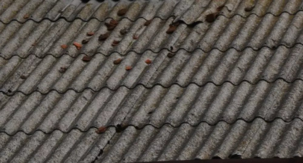 rakotwórczy azbest wykorzystany do budowy dachu w budynku mieszkalnym