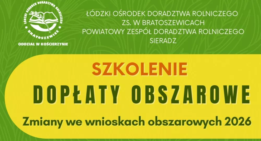 Plakat dopłaty obszarowe