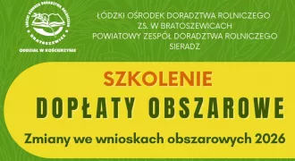 Plakat dopłaty obszarowe